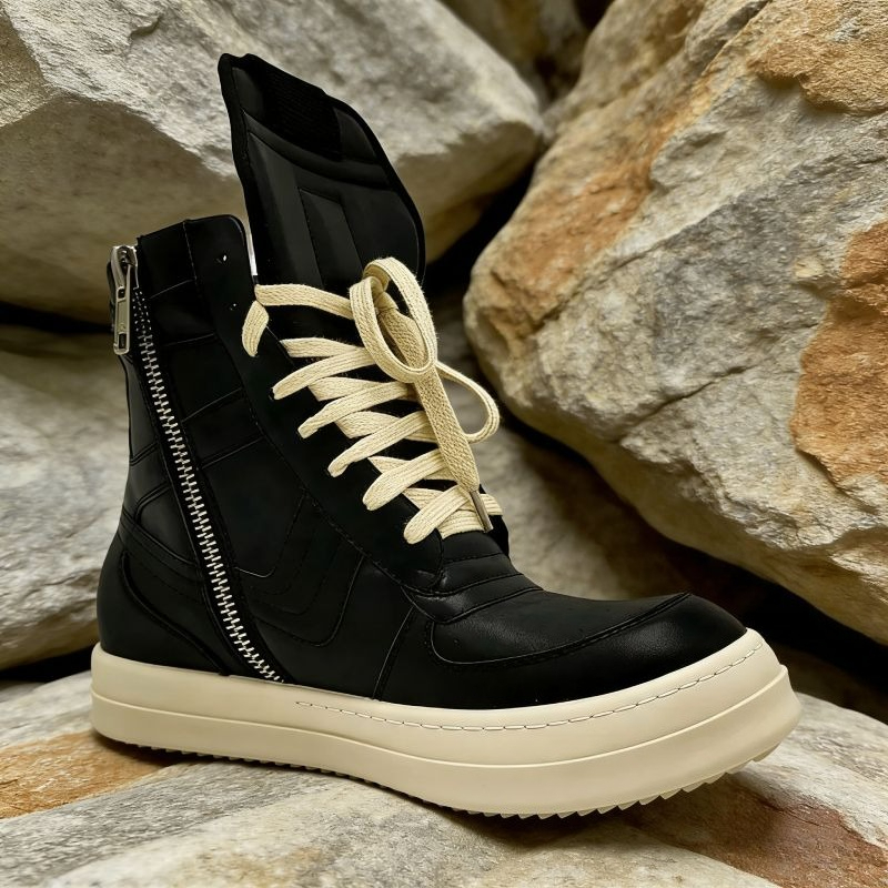 Mens Fashion Trainers - ストリートスタイルの女性のアンクルブーツ本革高品質男性ファッションチャンキースニーカーユニセックスカジュアルシューズボタスフェミニナス
