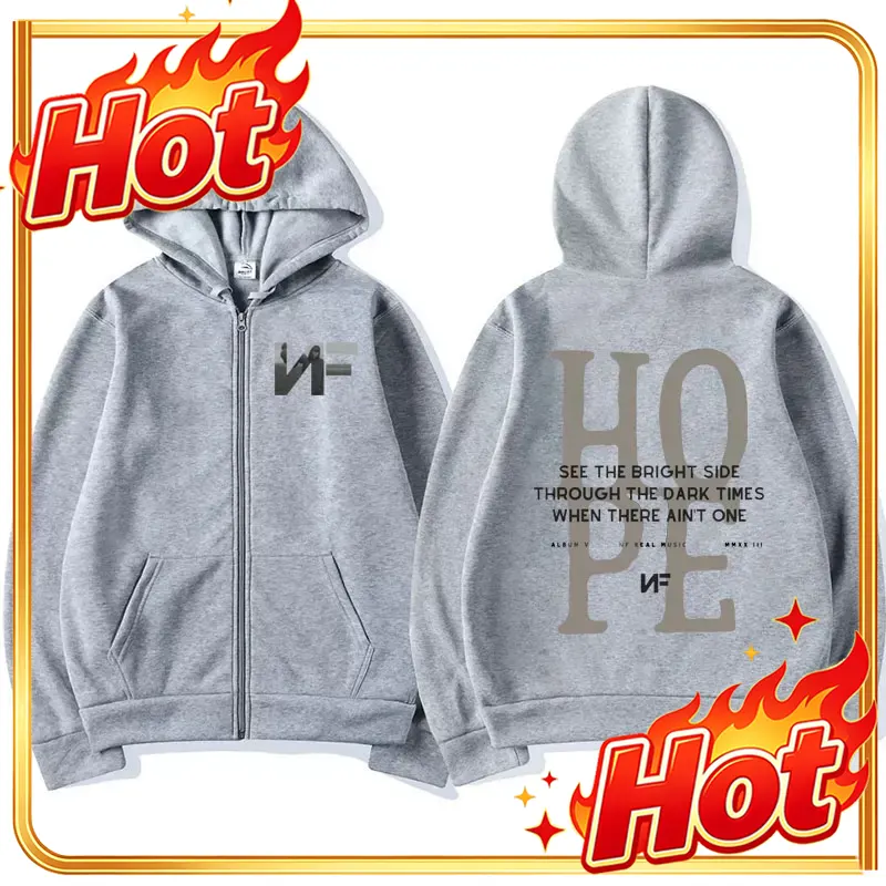 Mens Fashion Zip Up Hoodies - ラッパーNFホープのトラックリストジッパーフーディー、ホープアルバムツアー、ヴィンテージスタイルのジップアップフーディー、メンズ・レディースファッション、オーバーサイズスウェットシャツコート