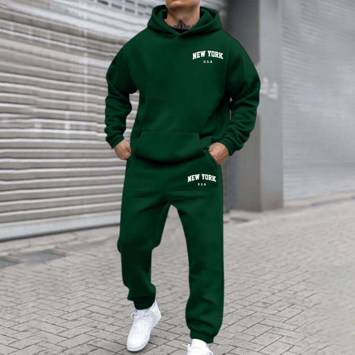 アメリカ、ニューヨークシティのプリントが施されたメンズ用スウ - Men'S Fashion New York のレビューと価格