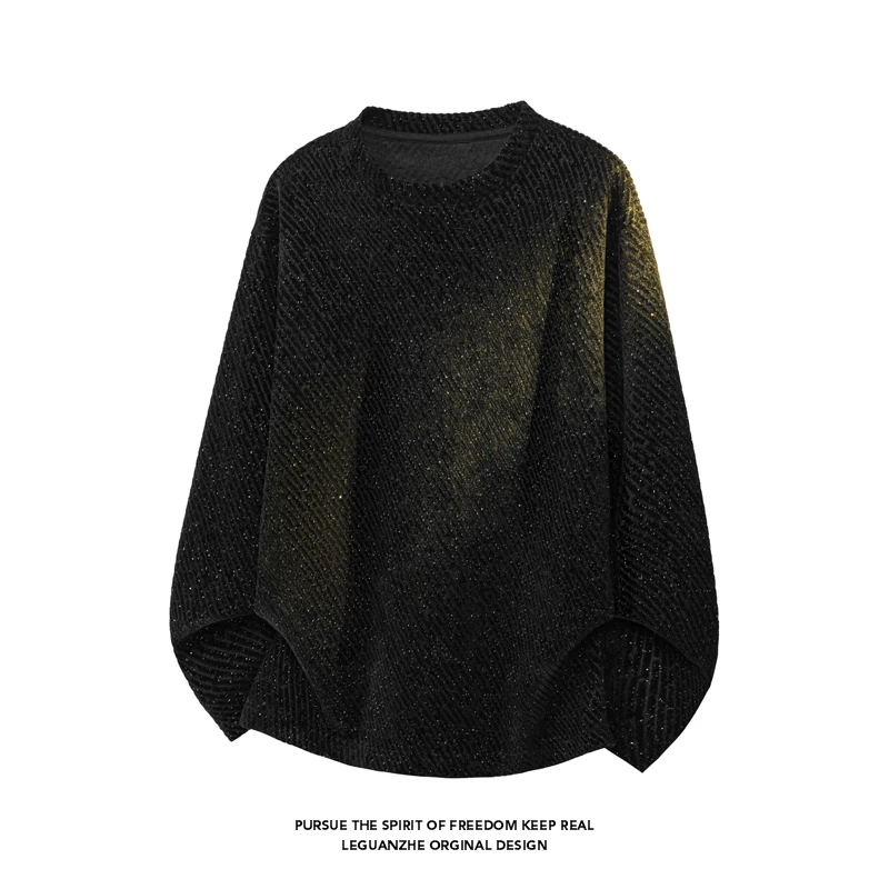 メンズ斜めストライプテクスチャード長袖Tシャツ、クルーネック - Mens Fashion Summer のレビューと価格