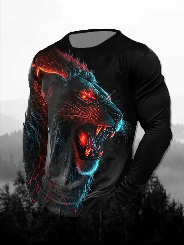 メンズ 3Dプリント 赤いダークスカル柄 長袖Tシャツ ゴシ - Men'S Fashion T Shirts のレビューと価格