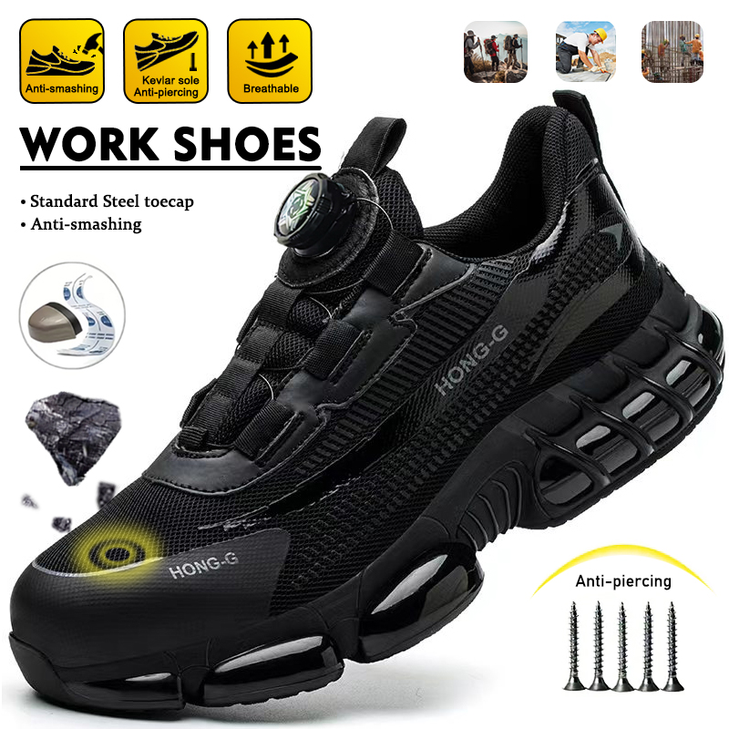 ファッション性の高い回転式ボタン付き作業用ブーツ、建築現場用 - Mens Fashion Trainers のレビューと価格