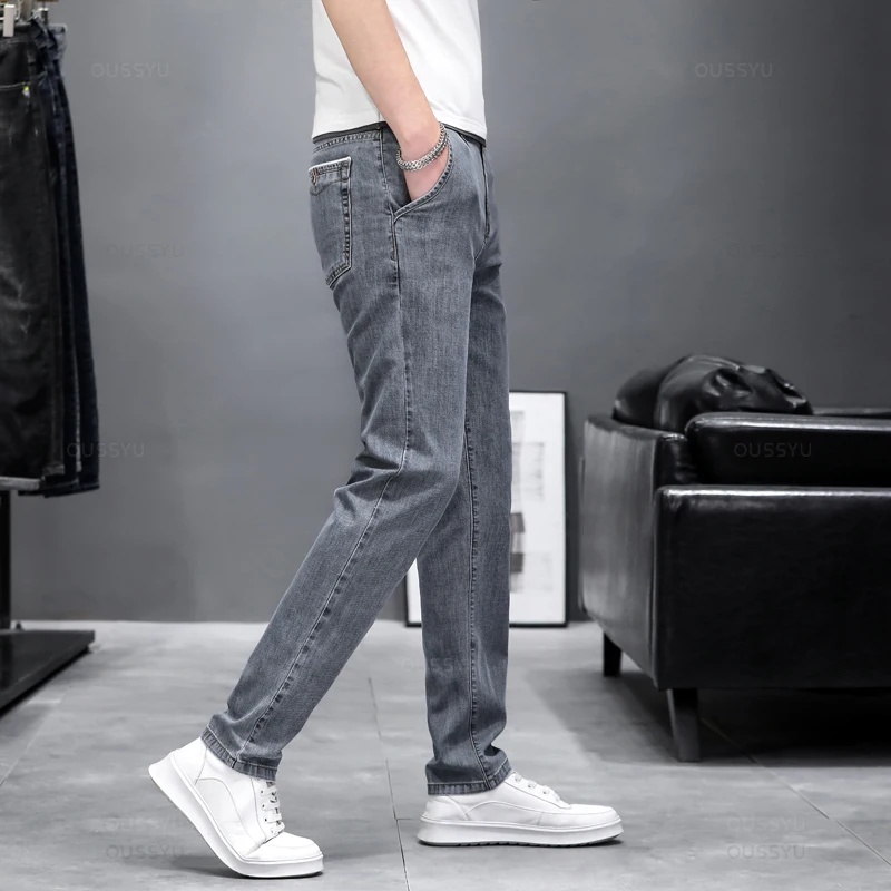 秋の新作、スリムフィットのスキニージーンズ。メンズファッショ - Men'S Fashion Grey Jeans のレビューと価格