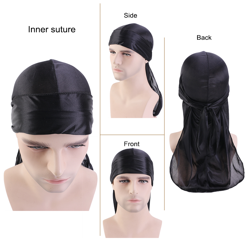 3 ピース/ロットロング Durag シルクサテンバンダナキ - Men'S Fashion With Hat のレビューと価格