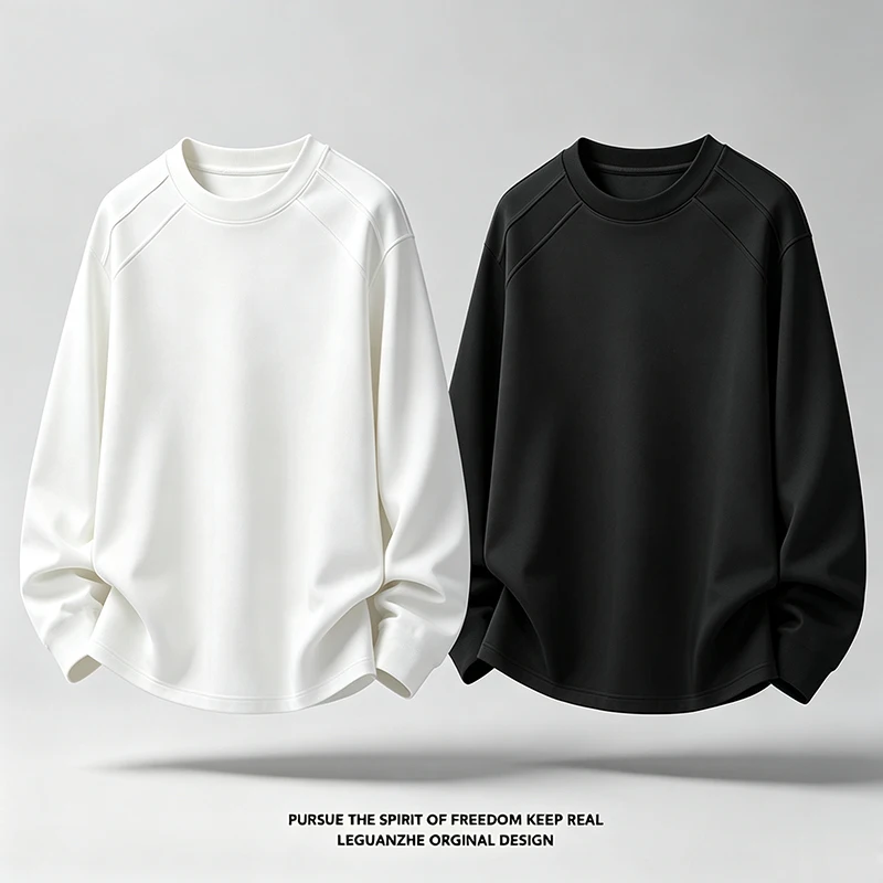 メンズ クルーネック ラグラン袖 長袖Tシャツ ゆったりとし - Men'S Fashion T Shirts のレビューと価格