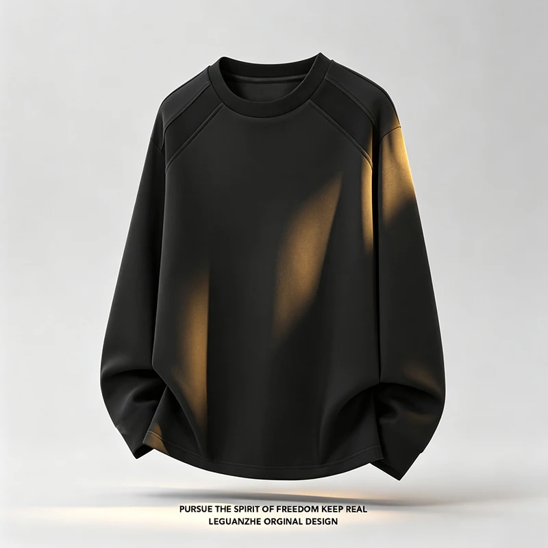 メンズ クルーネック ラグラン袖 長袖Tシャツ ゆったりとし - Men'S Fashion T Shirts のレビューと価格