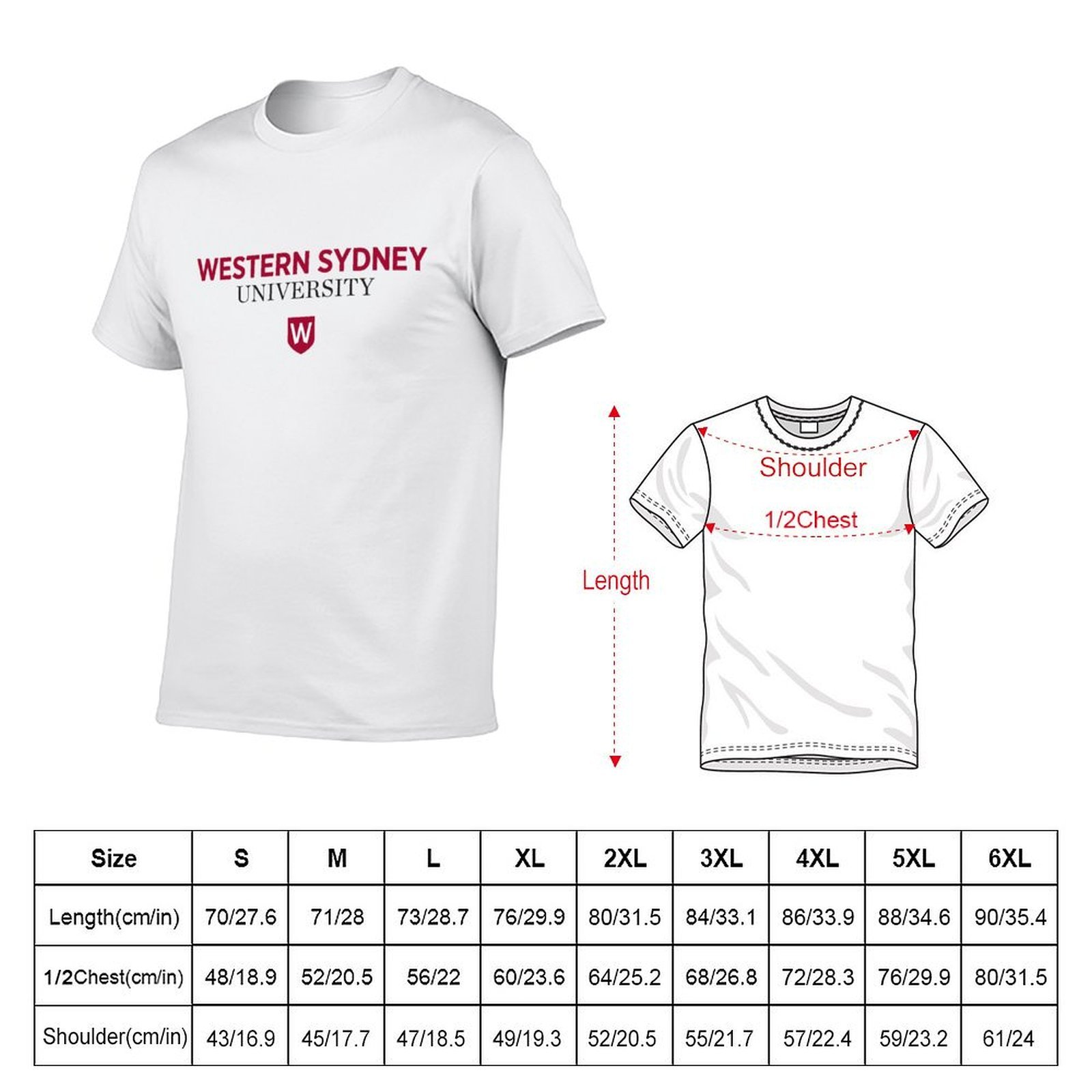 ウェスタン・シドニー大学のTシャツ、韓国風ファッションTシャ - Men'S Fashion Sydney のレビューと価格