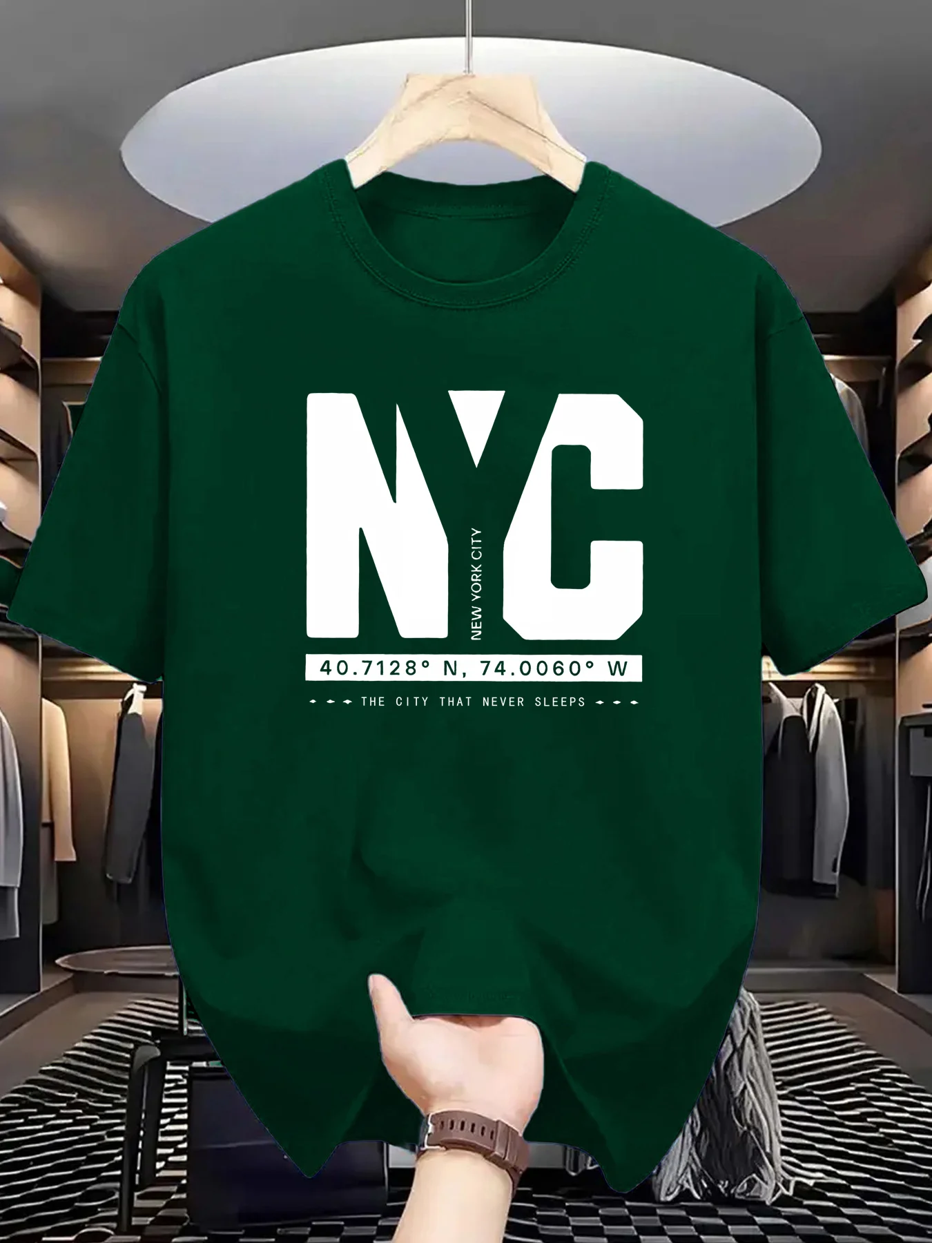 メンズ夏のファッショントレンドカジュアルルーズニューヨーク柄 - Men'S Fashion New York のレビューと価格