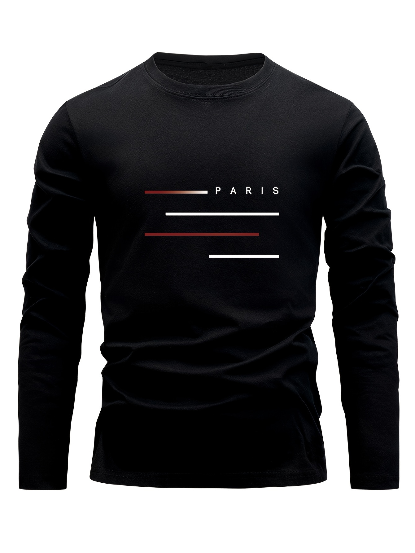 100％コットン素材、メンズ、長袖、ラウンドネック、ゆったり - Men'S Fashion T Shirts のレビューと価格