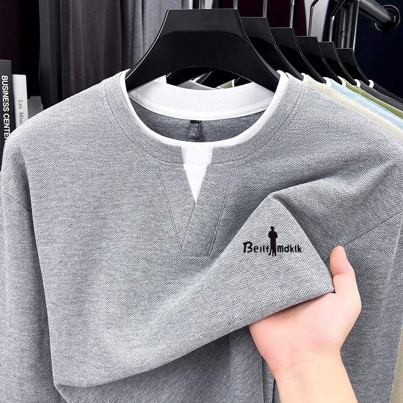 最新ファッショントレンド：綿100％のメンズ用、重ね着風デザ - Mens Fashion Clothes のレビューと価格