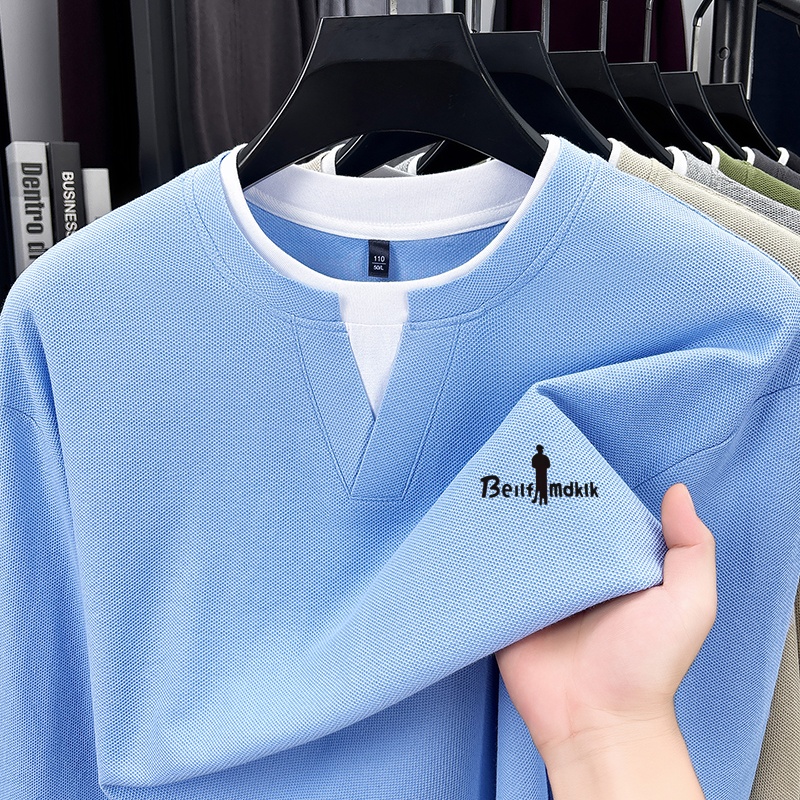 最新ファッショントレンド：綿100％のメンズ用、重ね着風デザ - Mens Fashion Clothes のレビューと価格