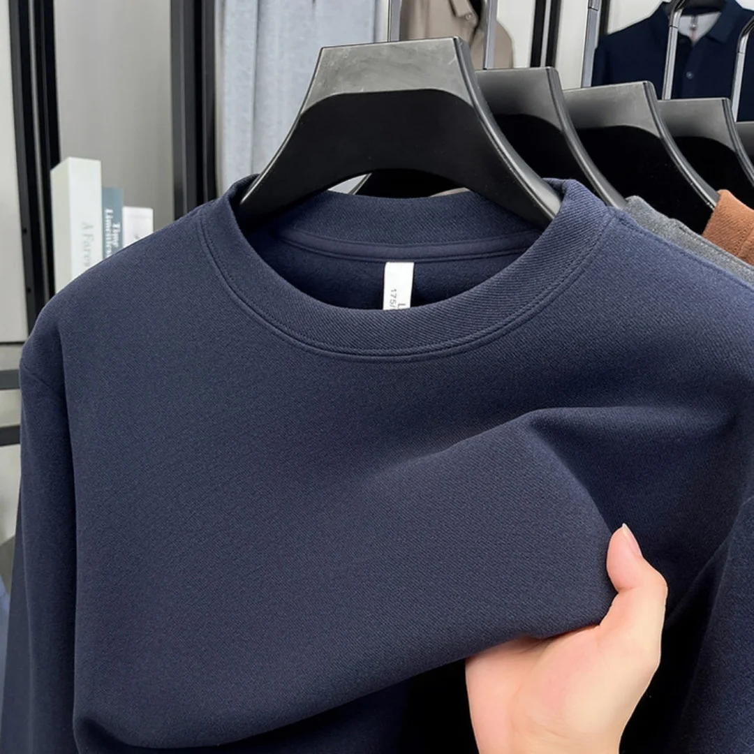 柔らかいコットン素材を使用した、高級ブランドのメンズ長袖ラウ - Mens Fashion Clothes のレビューと価格