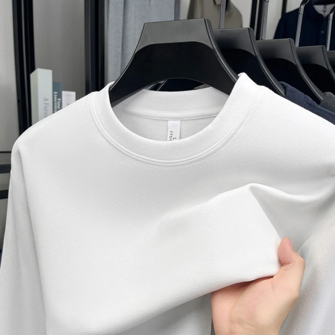 柔らかいコットン素材を使用した、高級ブランドのメンズ長袖ラウ - Mens Fashion Clothes のレビューと価格